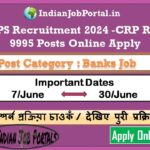 IBPS Recruitment 2024 -CRP RRB 9995 Posts Online Apply