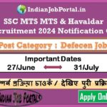 SSC MTS MTS & Havaldar Recruitment 2024 indianJobPortals